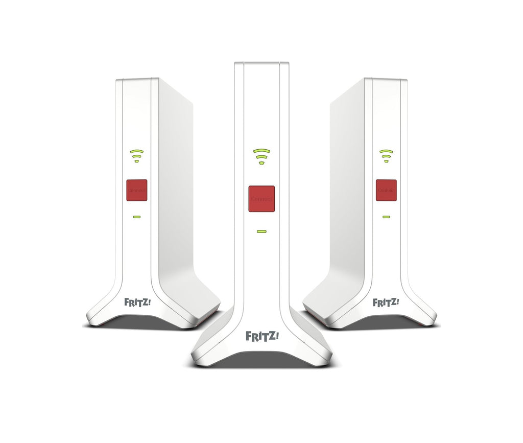 FRITZ!Mesh Set 4200 3er-Set Triband Wi-Fi 6 Repeater für 5-7 Räume – WLAN-Abdeckung mit 4.200 MBit/s