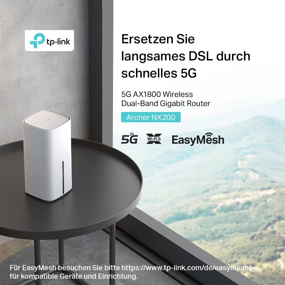 TP-Link Archer NX200 5G Router AX1800 WLAN 6 mit SIM-Karte, Dualband, 3 Gigabit-Ports, Plug-and-Play – Bild 2