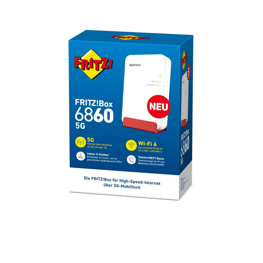 FRITZ!Box 6860 5G Outdoor-Router – Wi-Fi 6 bis 3.000 MBit/s, 5G/LTE, PoE+, IP65 staub- & spritzwassergeschützt – Bild 7