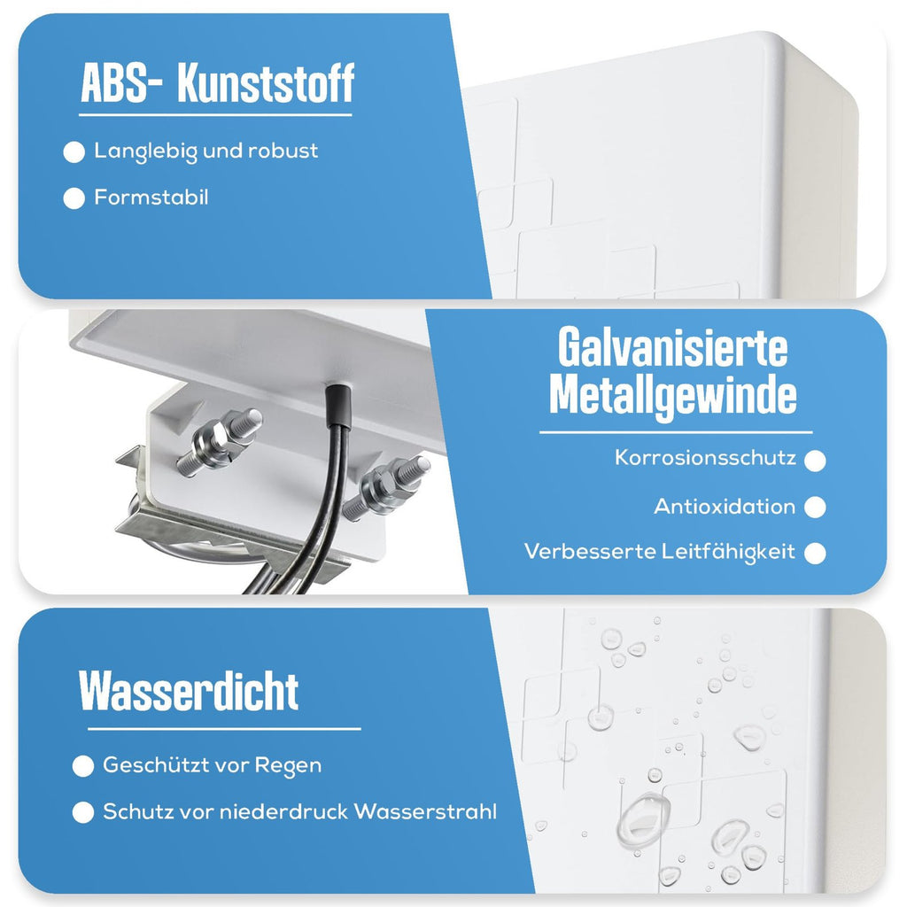 5G LTE MIMO Antenne 2x9dBi Außenantenne 690-3800MHz SMA Wetterfest Outdoor für 4G 5G Router – Bild 9