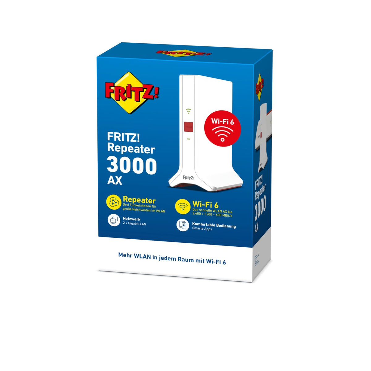 FRITZ!Repeater 3000 AX Triband Wi-Fi 6 WLAN Mesh Repeater 4.200 MBit/s, 2x Gigabit-LAN – Bild 3