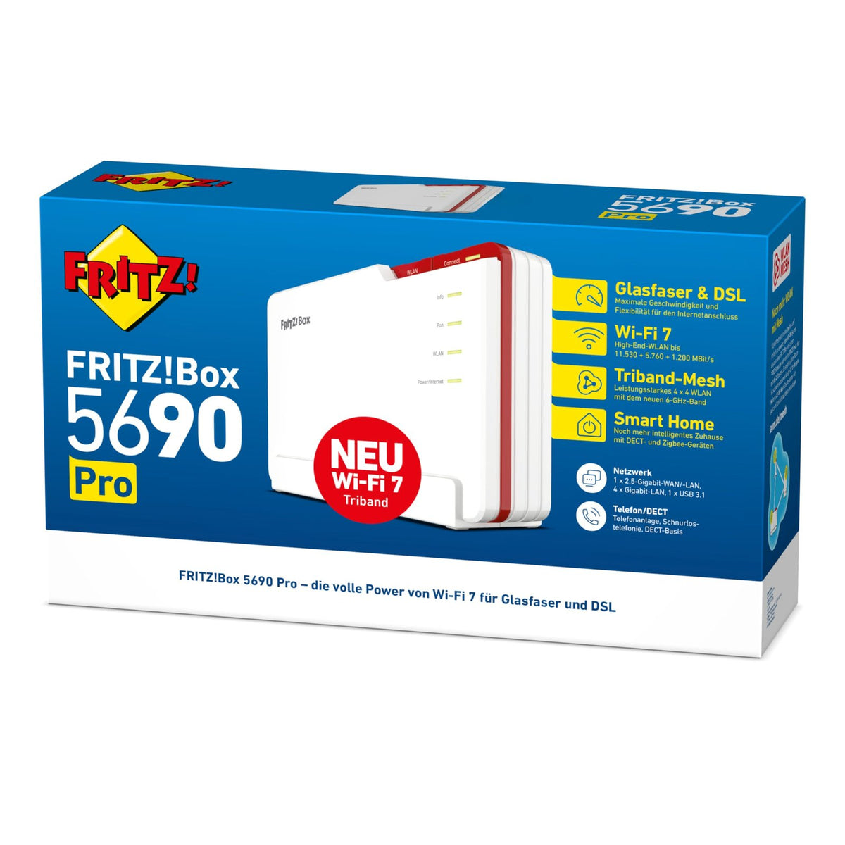FRITZ!Box 5690 Pro Wi-Fi 7 Router für Glasfaser & DSL – Triband bis 18,5 GBit/s, WLAN Mesh, Smart Home – Bild 7