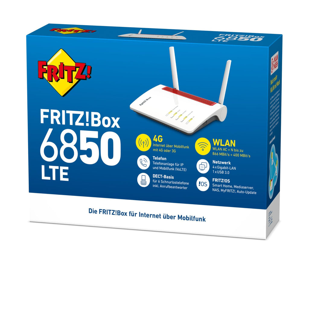 FRITZ!Box 6850 LTE Router – 4G Modem 150 MBit/s, Dual-WLAN AC+N, 4x Gigabit-LAN, USB 3.0 – Bild 10