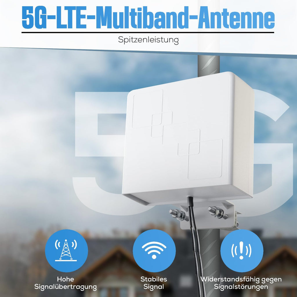 5G LTE MIMO Antenne 2x9dBi Außenantenne 690-3800MHz SMA Wetterfest Outdoor für 4G 5G Router – Bild 21